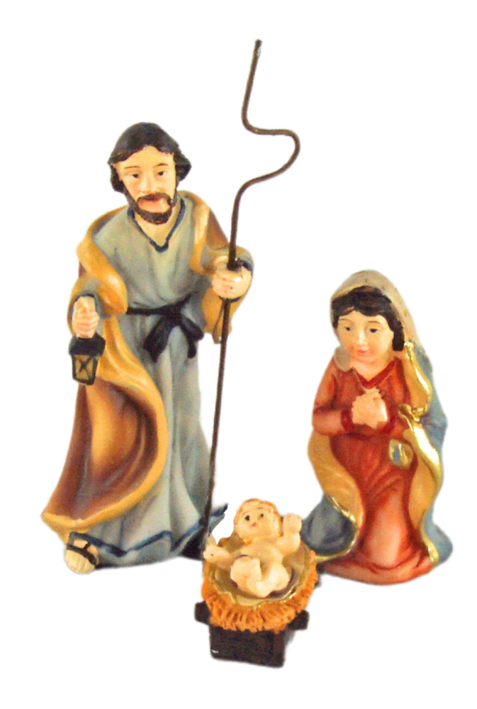 Bezaubernde Weihnachtskrippe Schwaig inkl. 10-tlg. Figurensatz K 132, Maße: ca. 36 x 18 x 24 cm